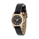 Marc Jacobs Henry Dinky Black Dial Black Leather Strap Watch for Women - MBM1240