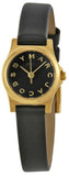 Marc Jacobs Henry Dinky Black Dial Black Leather Strap Watch for Women - MBM1240