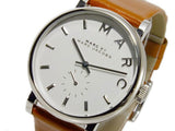 Marc Jacobs Baker White Dial Brown Leather Strap Watch for Women - MBM1265