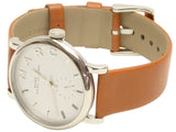 Marc Jacobs Baker White Dial Brown Leather Strap Watch for Women - MBM1265