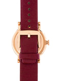 Marc Jacobs Baker Maroon Dial Maroon Leather Strap Watch for Women - MBM1267