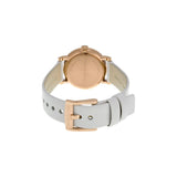 Marc Jacobs Baker White Dial White Leather Strap Watch for Women - MBM1284