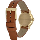 Marc Jacobs Baker Champagne Dial Brown Leather Strap Watch for Women - MBM1317