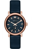 Marc Jacobs Baker Black Dial Black Leather Strap Watch for Women - MBM1331