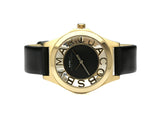 Marc Jacobs Henry Black Skeleton Dial Black Leather Strap Watch for Women - MBM1340