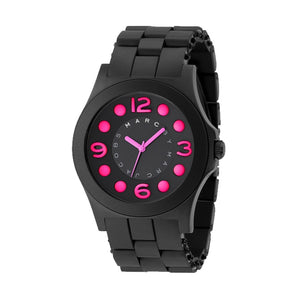 Marc Jacobs Pelly Black Dial Black Silicone Strap Watch for Women - MBM2529
