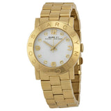 Marc Jacobs Amy White Dial Gold Stainless Steel Strap Watch for Women - MBM3056