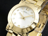 Marc Jacobs Mini Amy White Dial Gold Stainless Steel Strap Watch for Women - MBM3057