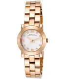 Marc Jacobs Mini Amy White Dial Rose Gold Stainless Steel Strap Watch for Women - MBM3078