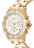 Marc Jacobs Blade White Dial Gold Stainless Steel Strap Watch for Women - MBM3081