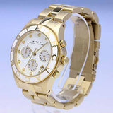 Marc Jacobs Blade White Dial Gold Stainless Steel Strap Watch for Women - MBM3081