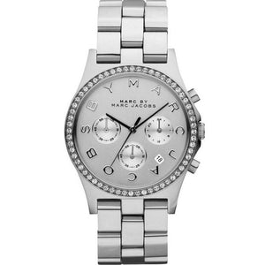 Marc Jacobs Henry Silver Dial Silver Steel Strap Watch for Women - MBM3104