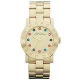 Marc Jacobs Blade Gold Dial Gold Steel Strap Watch for Women - MBM3141