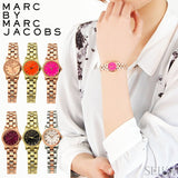 Marc Jacobs Henry Dinky Orange Dial Gold Stainless Steel Strap Watch for Women - MBM3202