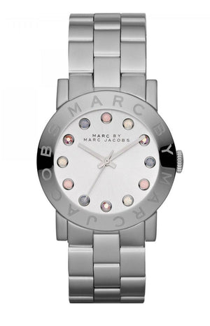 Marc Jacobs Amy Dexter Silver Dial Silver Stainless Steel Strap Watch for Women - MBM3214