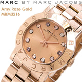 Marc Jacobs Amy Dexter Rose Gold Dial Rose Gold Stainless Steel Strap Watch for Women - MBM3216