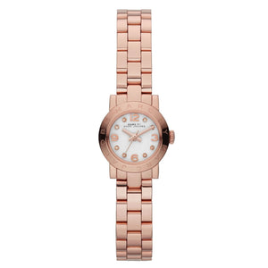Marc Jacobs Amy White Dial Rose Gold Steel Strap Watch for Women - MBM3227