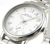 Marc Jacobs Baker White Dial Silver Stainless Steel Strap Watch for Women - MBM3246