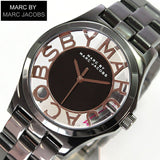 Marc Jacobs Henry Black Skeleton Dial Black Stainless Steel Strap Watch for Women - MBM3254