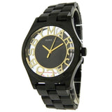 Marc Jacobs Henry Black Transparent Dial Black Stainless Steel Strap Watch for Women - MBM3255