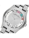 Marc Jacobs Henry Silver Skeleton Dial SIlver Stainless Steel Strap Watch for Women - MBM3262