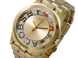 Marc Jacobs Henry Gold Skeleton Dial Gold Stainless Steel Strap Watch for Women - MBM3263