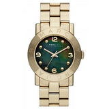 Marc Jacobs Amy Black Multicolor Dial Gold Stainless Steel Strap Watch for Women - MBM3273