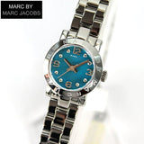 Marc Jacobs Amy Blue Dial Silver Stainless Steel Strap Watch for Women - MBM3274