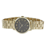 Marc Jacobs Baker Grey Dial Gold Stainless Steel Strap Watch for Women - MBM3281