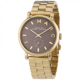 Marc Jacobs Baker Grey Dial Gold Stainless Steel Strap Watch for Women - MBM3281