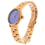 Marc Jacobs Mini Baker Blue Dial Rose Gold Stainless Steel Strap Watch for Women - MBM3285