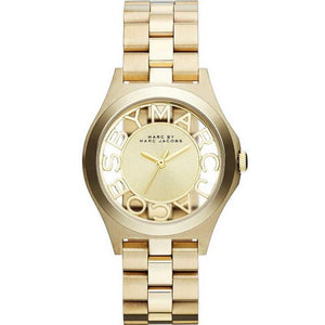 Marc Jacobs Henry Gold Dial Stainless Steel Strap Watch for Women - MBM3292