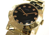 Marc Jacobs Amy Glitz Black Dial Gold Stainless Steel Strap Watch for Women - MBM3334