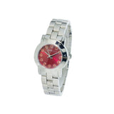 Marc Jacobs Amy Red Dial Silver Stainless Steel Strap Watch for Women - MBM3335