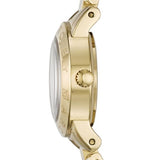 Marc Jacobs Amy Black Multicolor Dial Gold Stainless Steel Strap Watch for Women - MBM3273