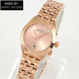 Marc Jacobs Peeker Rose Gold Dial Stainless Steel Strap Watch for Women - MBM3374