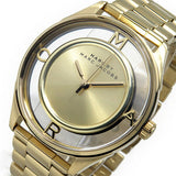 Marc Jacobs Marc Tether Gold Transparent Dial Gold Stainless Steel Strap Watch for Women - MBM3413