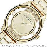 Marc Jacobs Marc Tether Gold Transparent Dial Gold Stainless Steel Strap Watch for Women - MBM3413