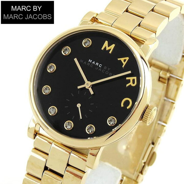 Marc Jacobs Baker Dexter Black Dial Goll Stainless Steel Watch for Women - MBM3421