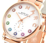 Marc Jacobs Baker White Dial Rose Gold Stainless Steel Strap Watch for Women - MBM3441