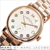 Marc Jacobs Baker Dexter White Dial Rose Gold Stainless Steel Strap Watch for Women - MBM3443