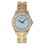 Marc Jacobs Blade White Dial Gold Stainless Steel Strap Watch for Women - MBM3050