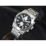 Marc Jacobs Larry Black Dial Silver Stainless Steel Strap Watch for Men - MBM5050