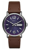 Marc Jacobs Fergus Blue Dial Brown Leather Strap Watch for Men - MBM5078