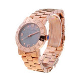 Marc Jacobs Black Dial Rose Gold Stainless Steel Strap Watch for Women - MBM8610