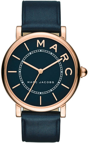 Marc Jacobs Roxy Navy Blue Dial Blue Leather Strap Watch for Women - MJ1534