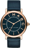 Marc Jacobs Roxy Navy Blue Dial Blue Leather Strap Watch for Women - MJ1534