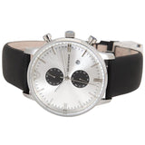 Emporio Armani Gianni White Dial Black Leather Strap Watch For Men - AR0385