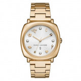 Marc Jacobs Mandy White Dial Gold Steel Strap Watch for Women - MJ3573