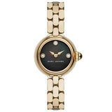 Marc Jacobs Courtney Black Mother of Pearl Dial Gold Stainless Steel Strap Watch for Women - MJ3460